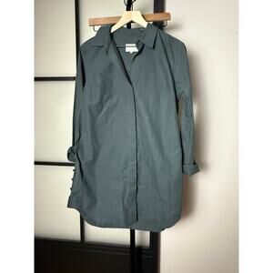 Loulou Studio Eknath Cotton-Poplin Mini Shirt Dress Size Medium